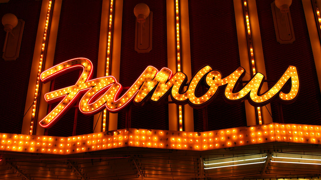 Neon 'famous' sign